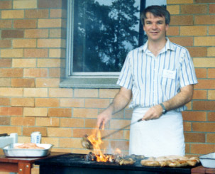 Peter De Haas at a Palms BBQ in 1990