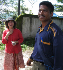 Palms Australia volunteer Ellie with Jose, a former trainee in Timor-Leste