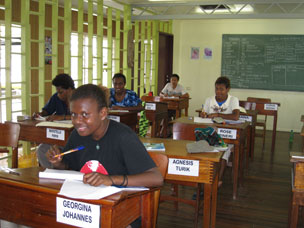 Students at St Mary's School of Nursing, Papua New Guinea