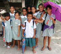 Primary school children on South Tarawa
