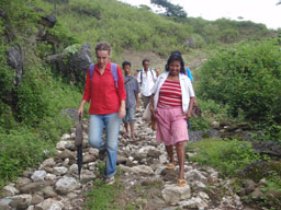 Palms Australia volunteer Sally on her way to a rural clinic in Timor-Leste