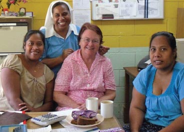 Ntara, Sr Teretia, Marlene and Moreata in Kiribati