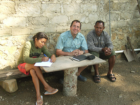 Palms volunteer Kevin with colleagues in Maliana, Timor-Leste