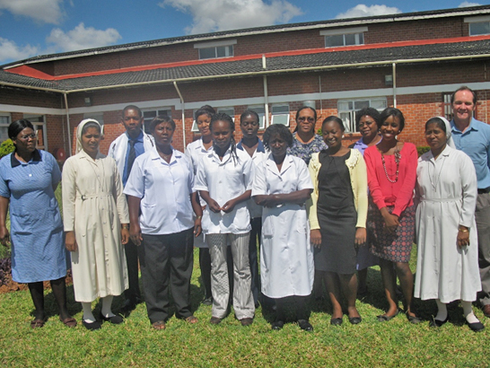 Hospital staff in Zambia