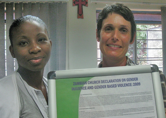 Catherine and Emma in the Lusaka Gender office