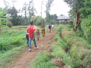 Fran's road to work in Tanzania