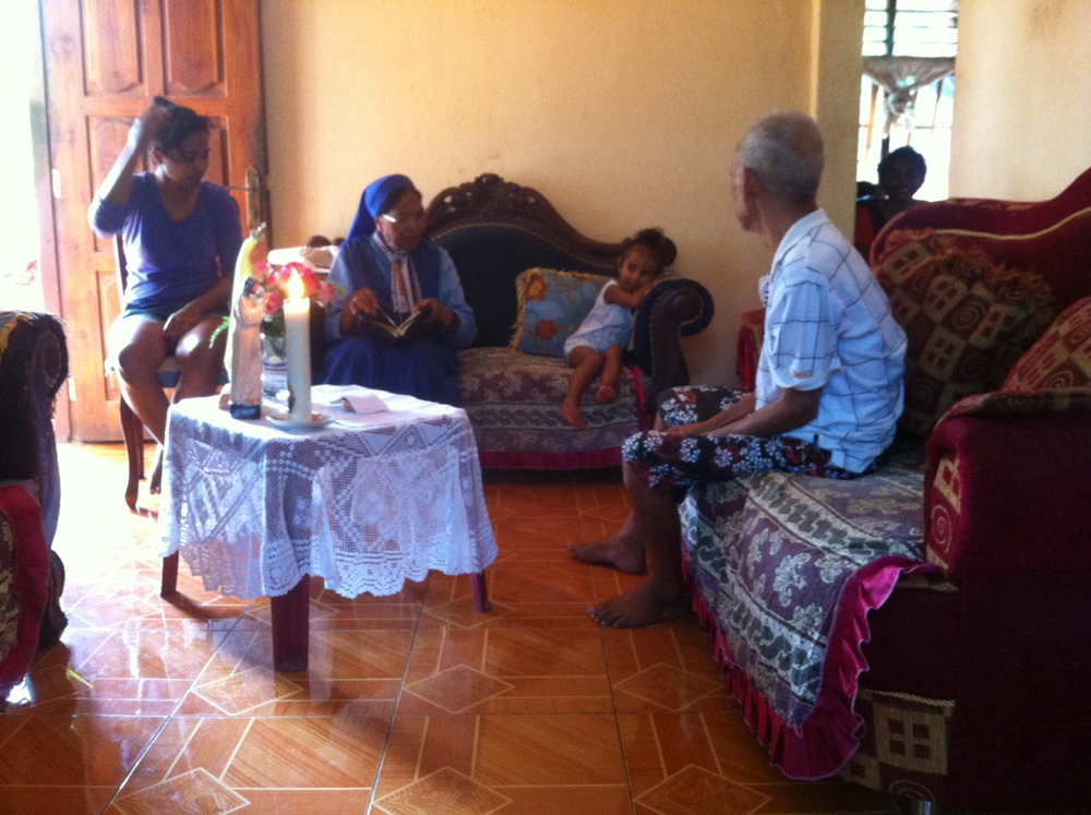 Family at home in Timor-Leste