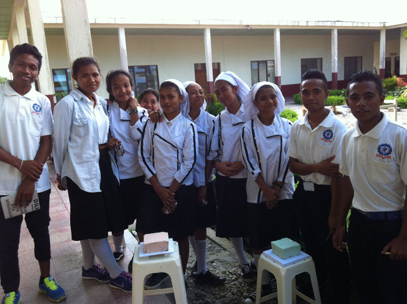 Hospitality students at St Maria Mazzarello Vocational School Venilale