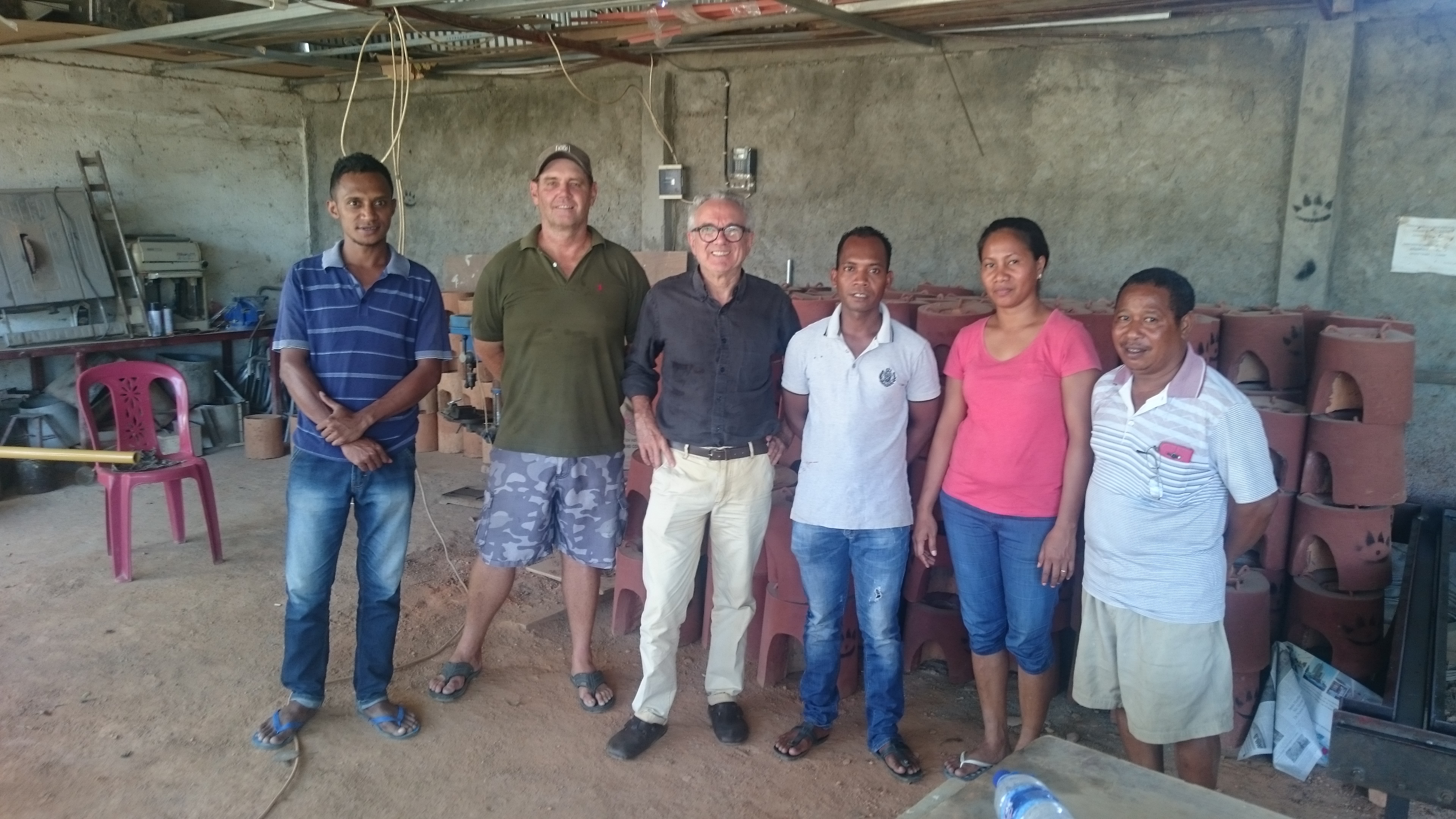 Roger O'Halloran and team at Nazareth in Timor-Leste