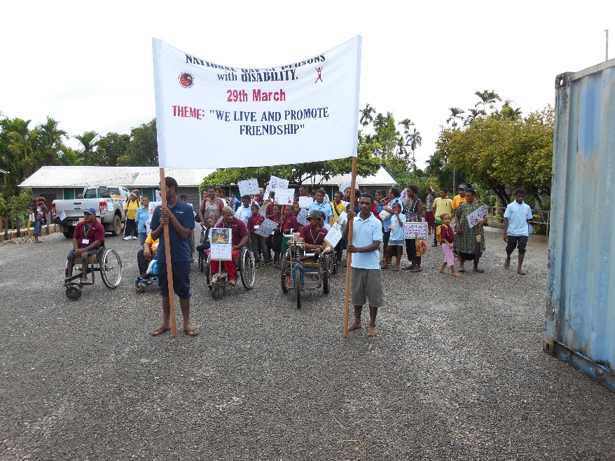 Disability activists in Kiunga, Papua New Guinea