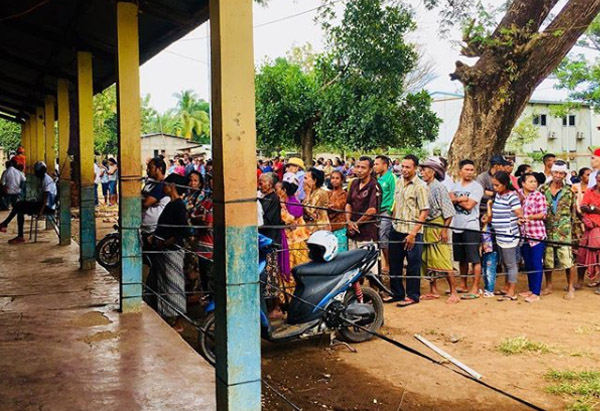 A voting station in Maliana during the 2018 Timor-Leste elections
