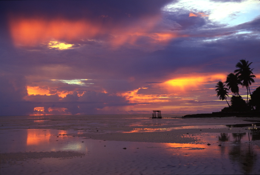 Sunset in Taborio, Kiribati