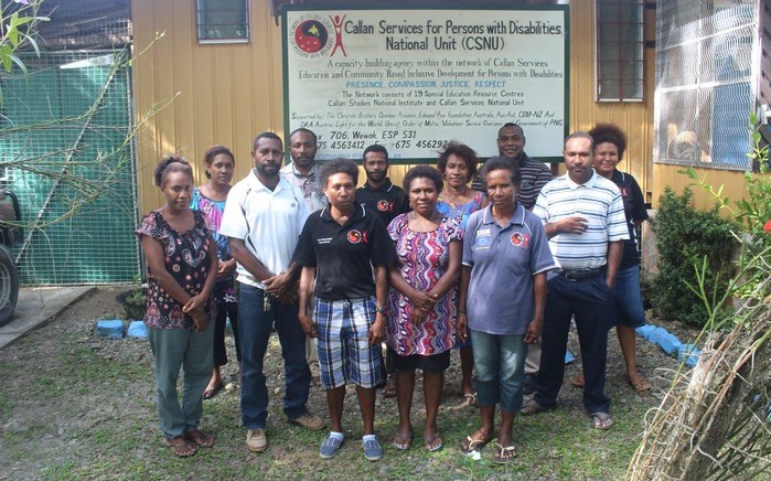 Staff at Callan Services for Persons with Disabilities in Kiunga, Papua New Guinea